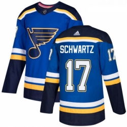 Youth Adidas St Louis Blues 17 Jaden Schwartz Authentic Royal Blue Home NHL Jersey 