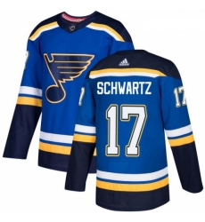 Youth Adidas St Louis Blues 17 Jaden Schwartz Premier Royal Blue Home NHL Jersey 