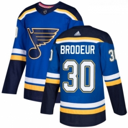 Youth Adidas St Louis Blues 30 Martin Brodeur Premier Royal Blue Home NHL Jersey 