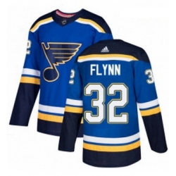 Youth Adidas St Louis Blues 32 Brian Flynn Authentic Royal Blue Home NHL Jersey 