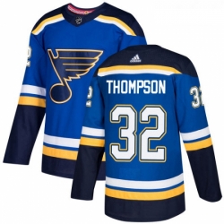 Youth Adidas St Louis Blues 32 Tage Thompson Premier Royal Blue Home NHL Jersey 