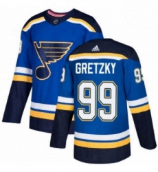 Youth Adidas St Louis Blues 99 Wayne Gretzky Premier Royal Blue Home NHL Jersey 