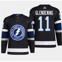Men's Tampa Bay Lightning #11 Luke Glendening Black 2024 Stadium Series Stitched Jersey
