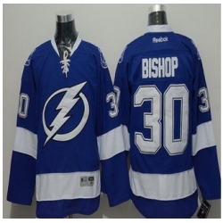 Tampa Bay Lightning #30 Ben Bishop Blue Stitched NHL Jersey
