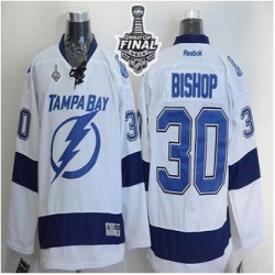 Tampa Bay Lightning #30 Ben Bishop White 2015 Stanley Cup Stitched NHL Jersey1