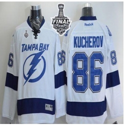 Tampa Bay Lightning #86 Nikita Kucherov White 2015 Stanley Cup Stitched NHL Jersey
