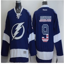 Tampa Bay Lightning #9 Tyler Johnson Blue USA Flag Fashion Stitched NHL Jersey
