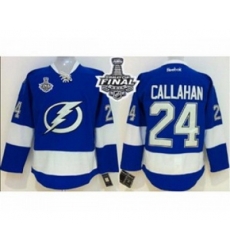 youth nhl jerseys tampa bay lightning #24 callahan blue[2015 stanley cup]