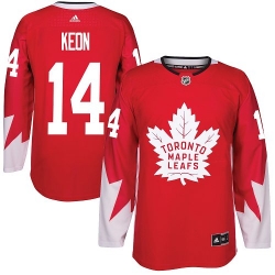 Maple Leafs #14 Dave Keon Red Alternate Stitched NHL Jersey