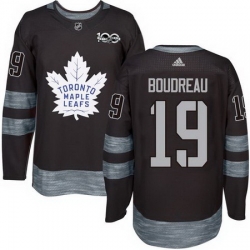 Maple Leafs #19 Bruce Boudreau Black 1917 2017 100th Anniversary Stitched NHL Jersey