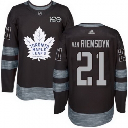 Maple Leafs #21 James Van Riemsdyk Black 1917 2017 100th Anniversary Stitched NHL Jersey