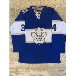 Men Toronto Maple Leafs 34 Auston Matthews Blue Stitched Jersey
