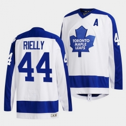 Men Toronto Maple Leafs 44 Morgan Rielly White Classics Primary Logo Stitched jersey
