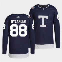 Men Toronto Maple Leafs 88 William Nylander 2022 Heritage Classic Navy Stitched jersey