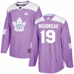 Mens Adidas Toronto Maple Leafs 19 Bruce Boudreau Authentic Purple Fights Cancer Practice NHL Jersey 