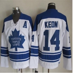 Toronto Maple Leafs #14 Dave Keon White CCM Throwback Third Stitched NHL Jersey