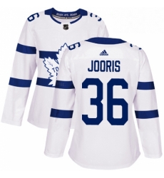 Womens Adidas Toronto Maple Leafs 36 Josh Jooris Authentic White 2018 Stadium Series NHL Jersey 