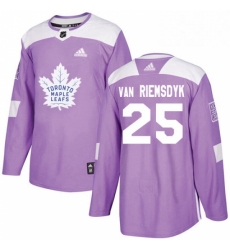 Youth Adidas Toronto Maple Leafs 25 James Van Riemsdyk Authentic Purple Fights Cancer Practice NHL Jersey 