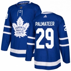 Youth Adidas Toronto Maple Leafs 29 Mike Palmateer Authentic Royal Blue Home NHL Jersey 