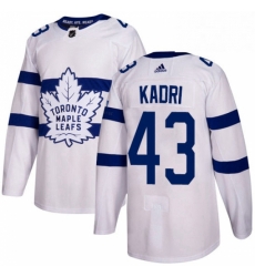 Youth Adidas Toronto Maple Leafs 43 Nazem Kadri Authentic White 2018 Stadium Series NHL Jersey 