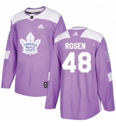 Youth Adidas Toronto Maple Leafs 48 Calle Rosen Authentic Purple Fights Cancer Practice NHL Jersey 