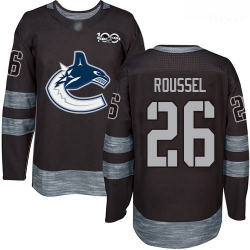 Canucks #26 Antoine Roussel Black 1917 2017 100th Anniversary Stitched Hockey Jersey