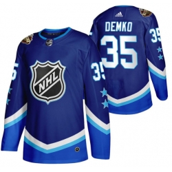 Men Vancouver Canucks 35 Thatcher Demko 2022 All Star Blue Stitched Jersey