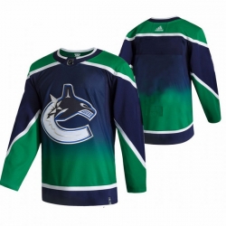 Men Vancouver Canucks Blank Green Adidas 2020 21 Reverse Retro Alternate NHL Jersey