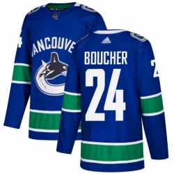 Mens Adidas Vancouver Canucks 24 Reid Boucher Premier Blue Home NHL Jersey 