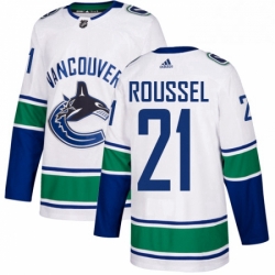 Youth Adidas Vancouver Canucks 21 Antoine Roussel Authentic White Away NHL Jersey 