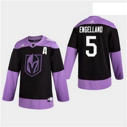 Men Golden Knights 5 Deryk Engelland Hockey Fights Cancer Practice Jersey