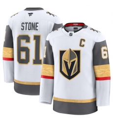 Men Vegas Golden Knights 61 Mark Stone White 2024 25 Away Stitched Hockey Jersey