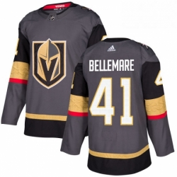 Mens Adidas Vegas Golden Knights 41 Pierre Edouard Bellemare Premier Gray Home NHL Jersey 