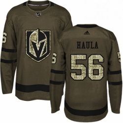 Mens Adidas Vegas Golden Knights 56 Erik Haula Authentic Green Salute to Service NHL Jersey 