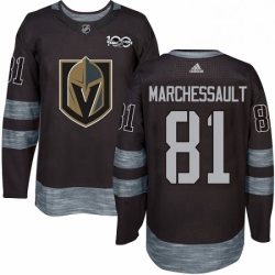 Mens Adidas Vegas Golden Knights 81 Jonathan Marchessault Authentic Black 1917 2017 100th Anniversary NHL Jersey 