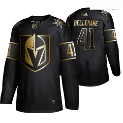 Vegas Golden Knights 41 Pierre Edouard Bellemare Black Gold Adidas Jersey