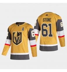 Vegas Golden Knights 61 Mark Stone Men Adidas 2020 21 Authentic Player Alternate Stitched NHL Jersey Gold