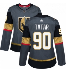 Womens Adidas Vegas Golden Knights 90 Tomas Tatar Authentic Gray Home NHL Jersey 