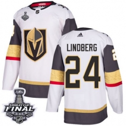 womens oscar lindberg vegas golden knights jersey white adidas 24 nhl away 2018 stanley cup final authentic