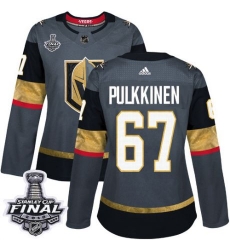 womens teemu pulkkinen vegas golden knights jersey gray adidas 67 nhl home 2018 stanley cup final authentic