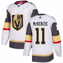 Youth Adidas Vegas Golden Knights 11 Curtis McKenzie Authentic White Away NHL Jersey 