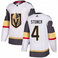 Youth Adidas Vegas Golden Knights 4 Clayton Stoner Authentic White Away NHL Jersey 