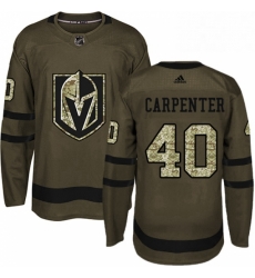 Youth Adidas Vegas Golden Knights 40 Ryan Carpenter Authentic Green Salute to Service NHL Jersey