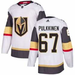 Youth Adidas Vegas Golden Knights 67 Teemu Pulkkinen Authentic White Away NHL Jersey 