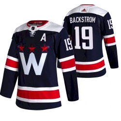 Men Washington Capitals 19 Nicklas Backstrom NEW Navy Blue Stitched NHL Jersey
