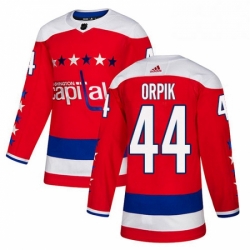 Mens Adidas Washington Capitals 44 Brooks Orpik Authentic Red Alternate NHL Jersey 