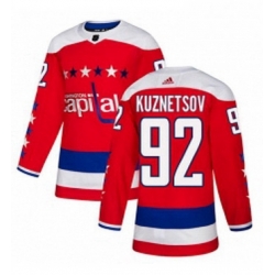 Mens Adidas Washington Capitals 92 Evgeny Kuznetsov Authentic Red Alternate NHL Jersey 