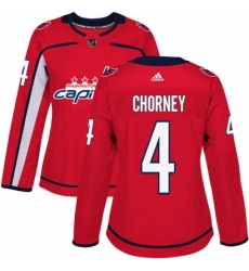 Womens Adidas Washington Capitals 4 Taylor Chorney Premier Red Home NHL Jersey 