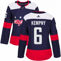 Womens Adidas Washington Capitals 6 Michal Kempny Authentic Navy Blue 2018 Stadium Series NHL Jerse