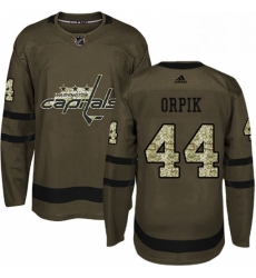 Youth Adidas Washington Capitals 44 Brooks Orpik Authentic Green Salute to Service NHL Jersey 